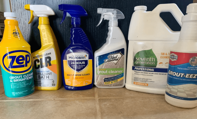 What should you NOT clean grout with?